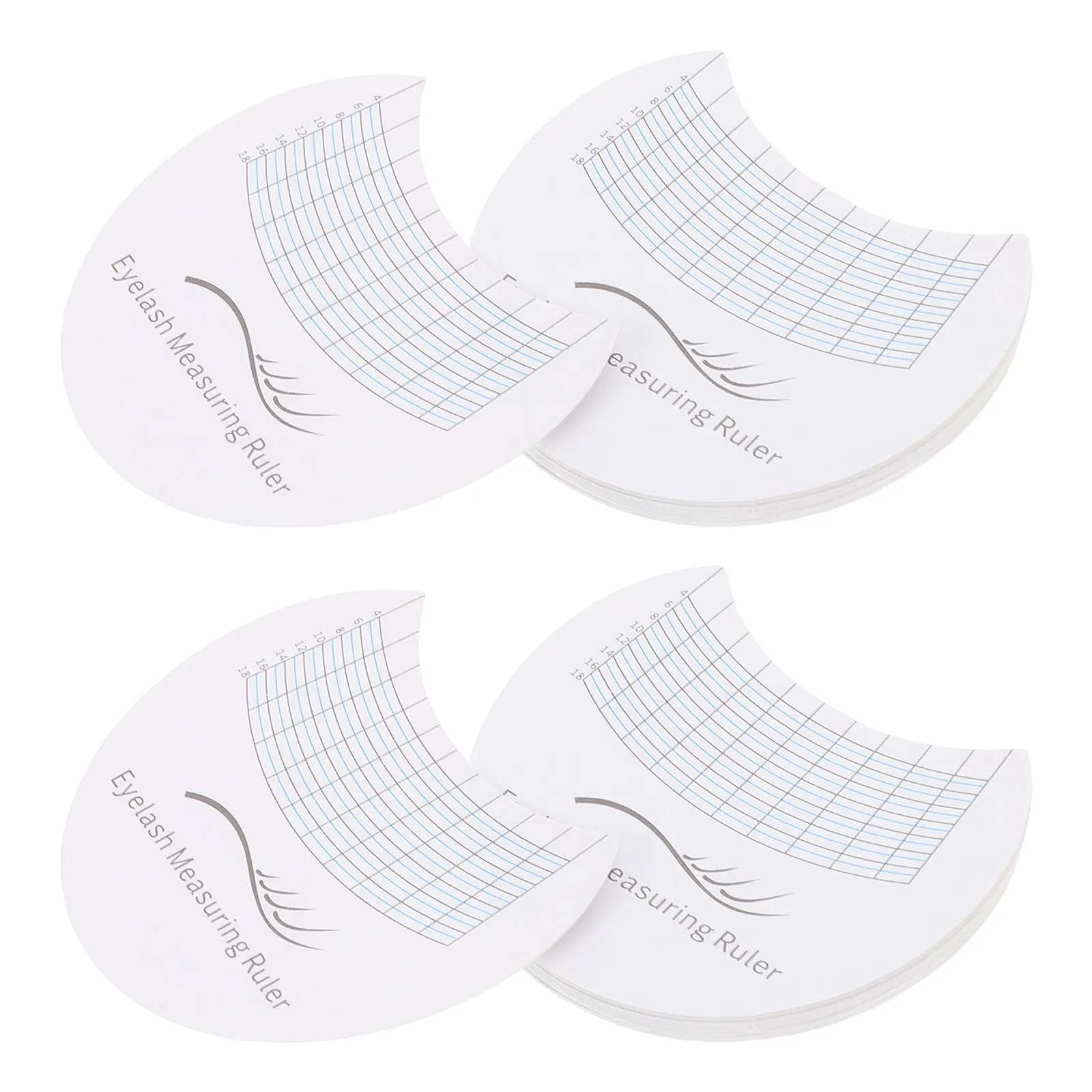 10 Pcs Eyelash Curl Measurement Extension Tape Eyash Size Ruler Accurate Curling Tool Artist Supplies