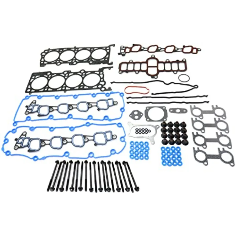 

Комплект прокладок головки блока цилиндров с болтами ГБЦ для Ford F-150 1999-2003, F-250 Super Duty 2000-2004, 5.4L SOHC Triton, 16 клапанов, клапанная гильза