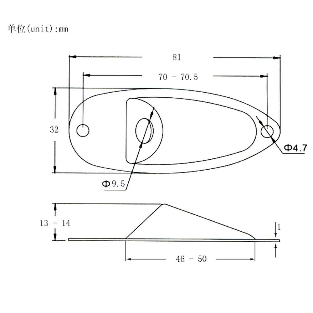 Presa jack per chitarra elettrica stile barca con jack in metallo, presa jack per ingresso uscita pickup per chitarra elettrica