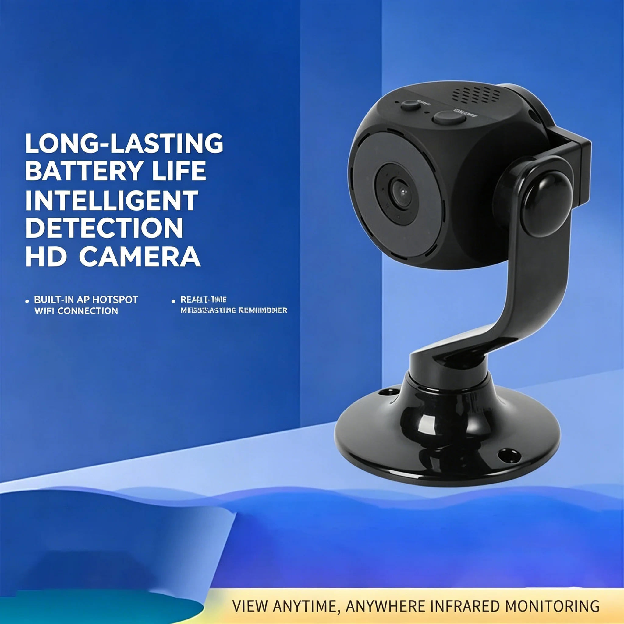 

Умная Wi-Fi камера H10 для дома, 1080P HD, удаленный мониторинг, видеонаблюдение с ночным видением, обнаружение движения, двусторонняя аудиосвязь, радионяня