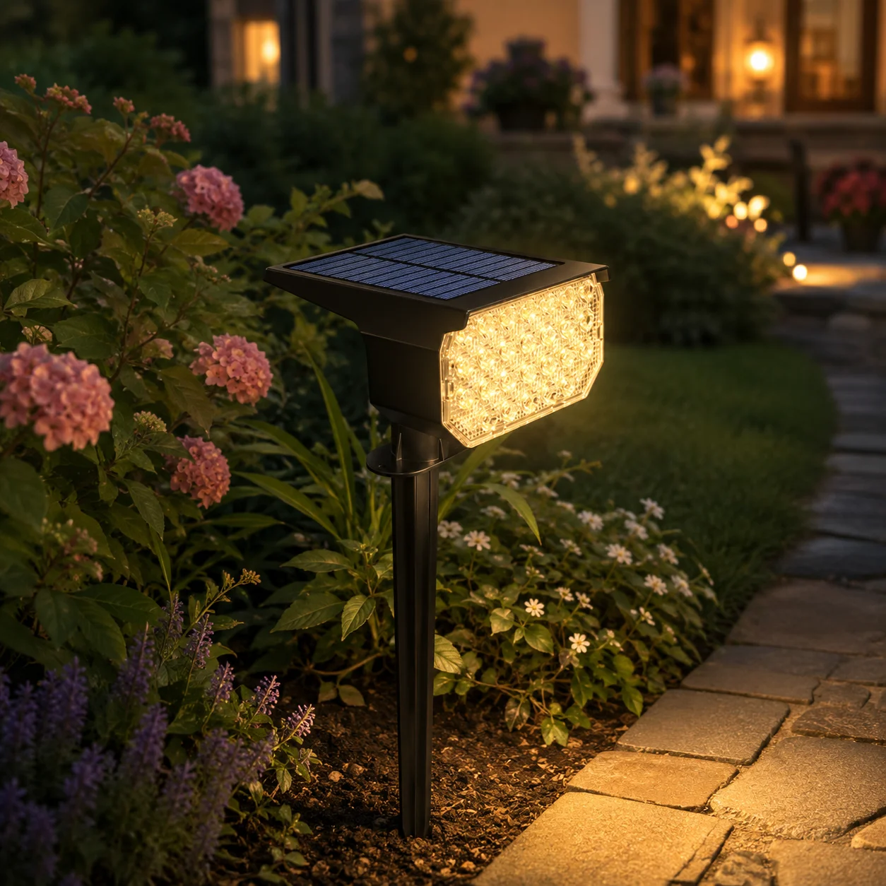 

Smart Light Control Outdoor Waterproof Lawn Lights, Automatic on at Night, Garden Landscape Spotlights, Solar Powered Yard Light