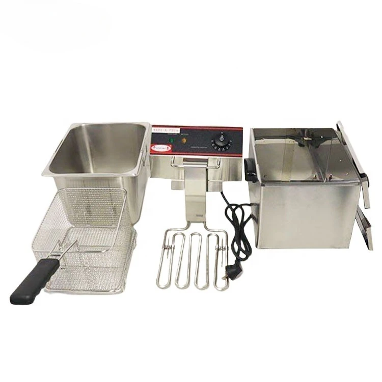 Commercial Automatic Electric Fryer Stainless Steel 8 Liter Tank Industrial Donut Fryer High Productivity