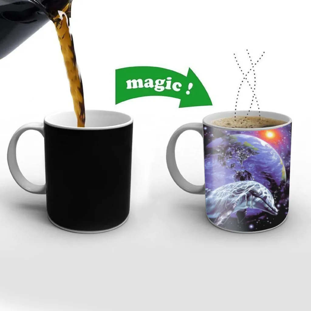 Space-Landscape-Starry-Sky-One Piece Coffee Mugs And Mug Creative Color Change Tea Cup Ceramic Milk Cups Novelty Gifts