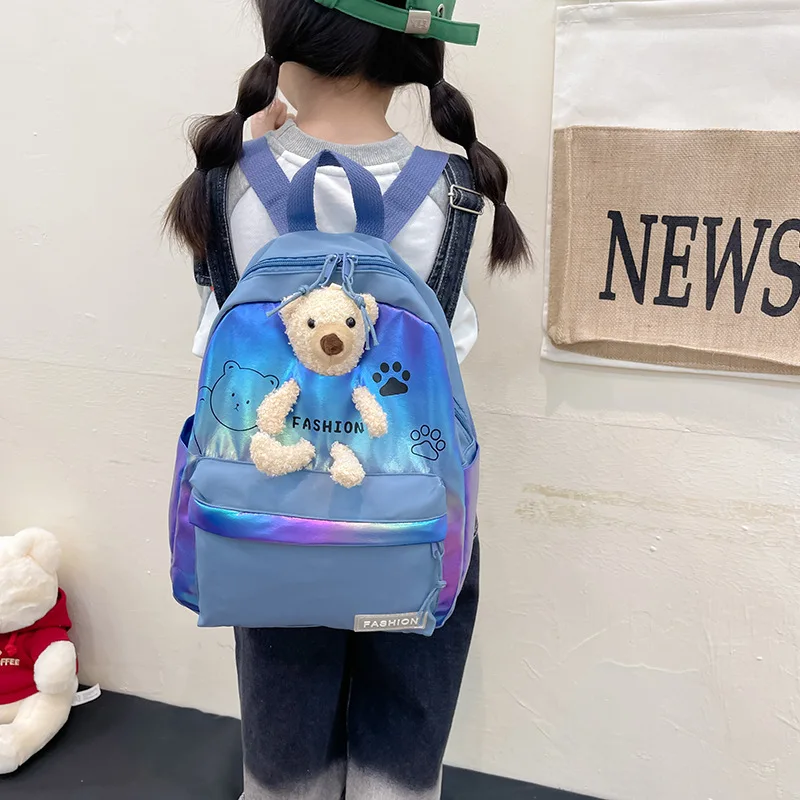 Mochila de oso personalizada para niños, bolso de oso de peluche personalizado con tu nombre, bolsa escolar para niños y niñas pequeños, bolsa de