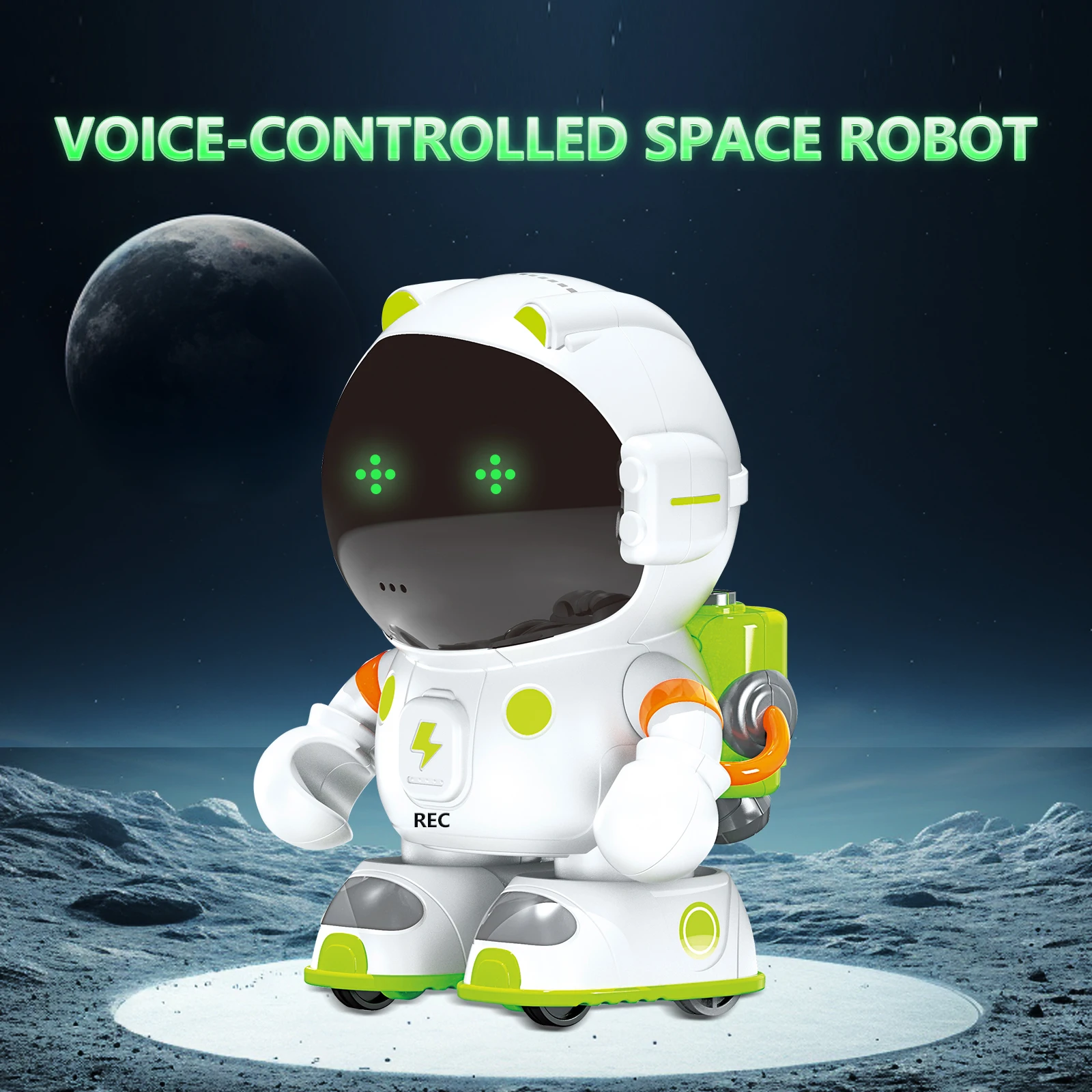 2024 New Early Education Intelligent Space Robot Toy Singing Dialogue Voice Control Touch Control Intelligent Robot Boy Gift