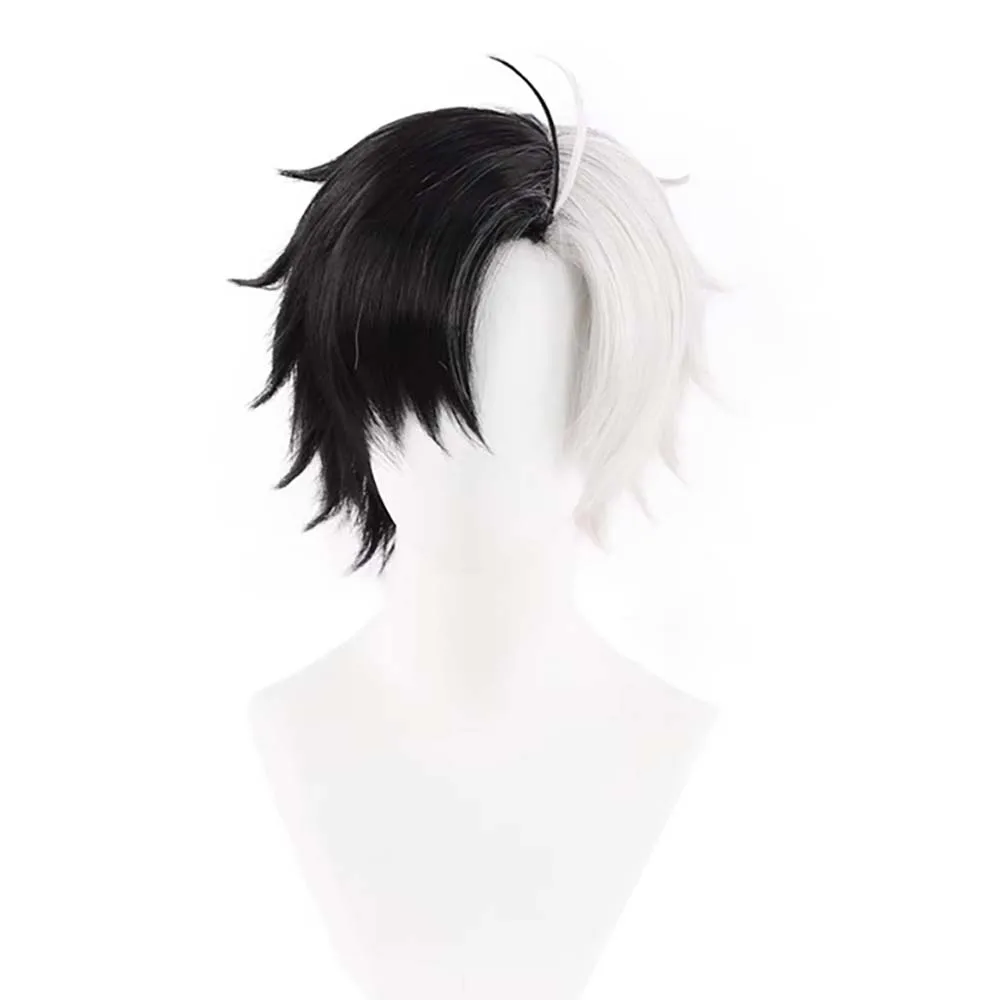 Anime Wind Breaker Short Black White Color Haruka Sakura Cosplay Wig