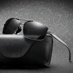 Fashion Men's Metal Sunglasses Aluminum Magnesium Frame Driving Sun Glasses Men Vintage Man Eyewear