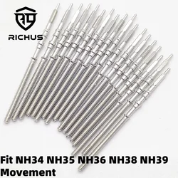 RICHUS NH35 NH36 NH38 NH39 Watch Stainless Steel Stem Kit Movement Fit Steel Crown Men's Watch Movement Watch Parts Crown Stem