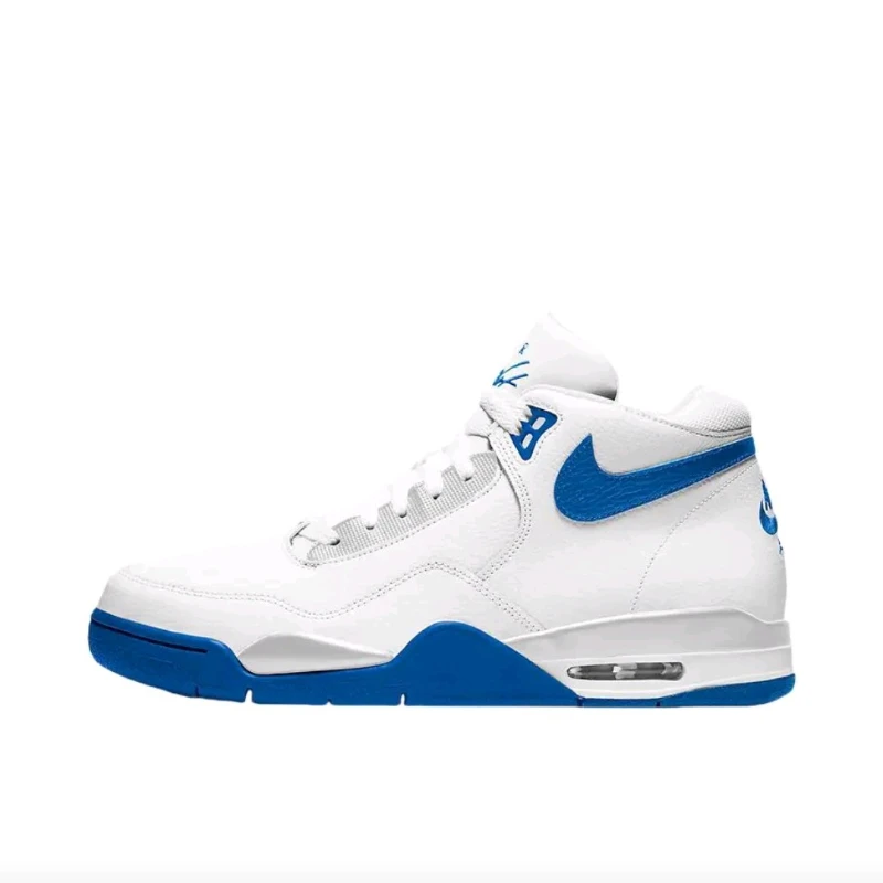 

Nike Flight Legacy Men's Running Shoes, Minimalist Sneakers, Classic Style, Durable Basketball Shoes, White and Blue