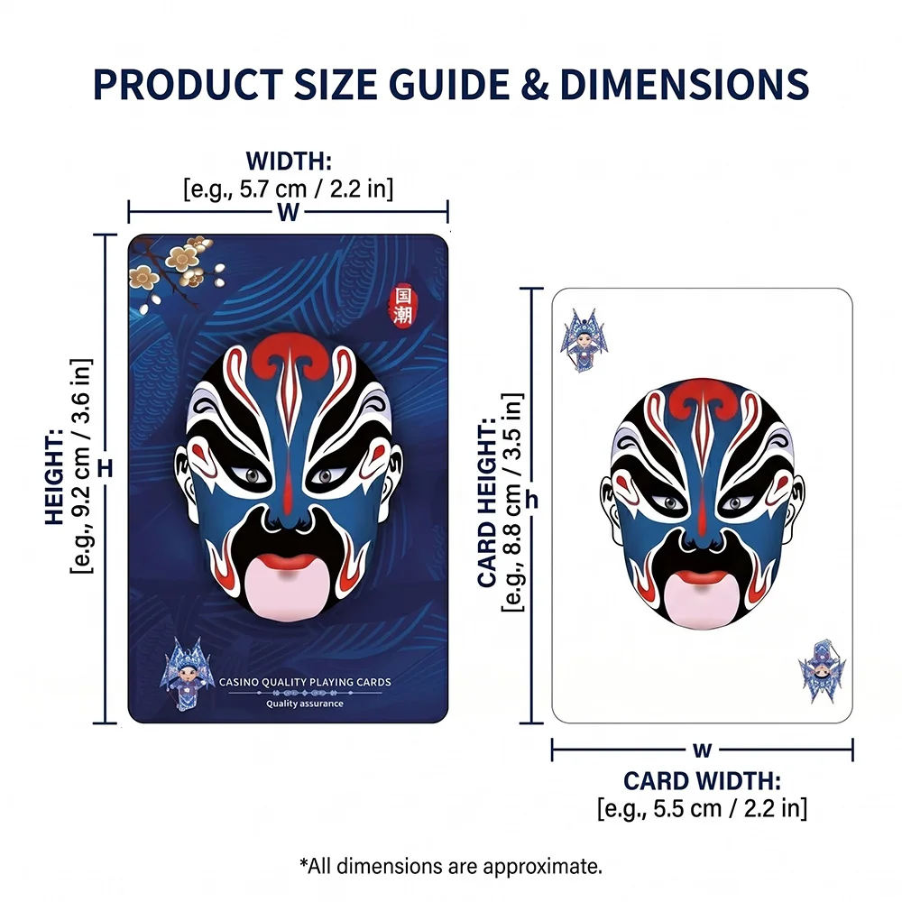 54pcs PVC Waterproof Theatrical Mask Playing Card, Board Game Cards, Cut-card Poker, for Gatherings, Parties, and Collections