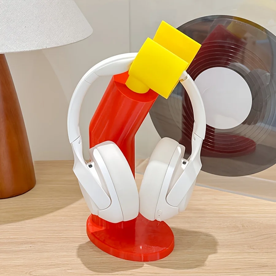 Creative Headphone Stand Desktop Holder Universal Over‑Ear Headphone Hanger Cool Desk Decor for Gamers Office Study Room view 5