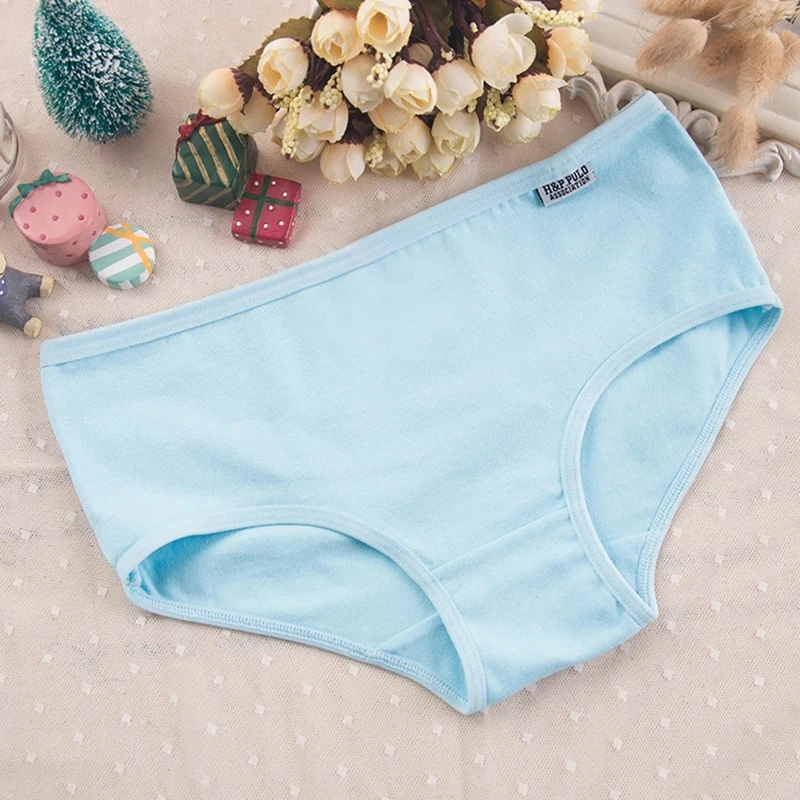 3Pcs/Lot Plus Size Panties Women\'s Underwear Cotton Briefs Girls Solid Color Sexy Lingeries Shorts Breathable Underpant Female