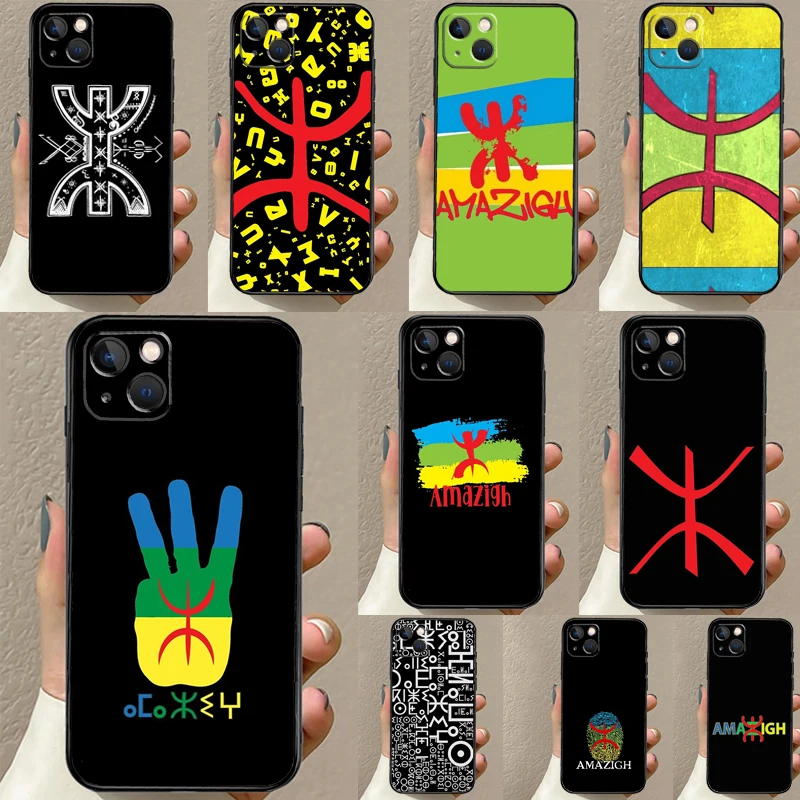 Amazigh Symbol Berber Academy Case For iPhone 16 15 14 13 Pro Max 12 Pro Max Mini 11 Pro Max XS X XR Plus Cover Shell