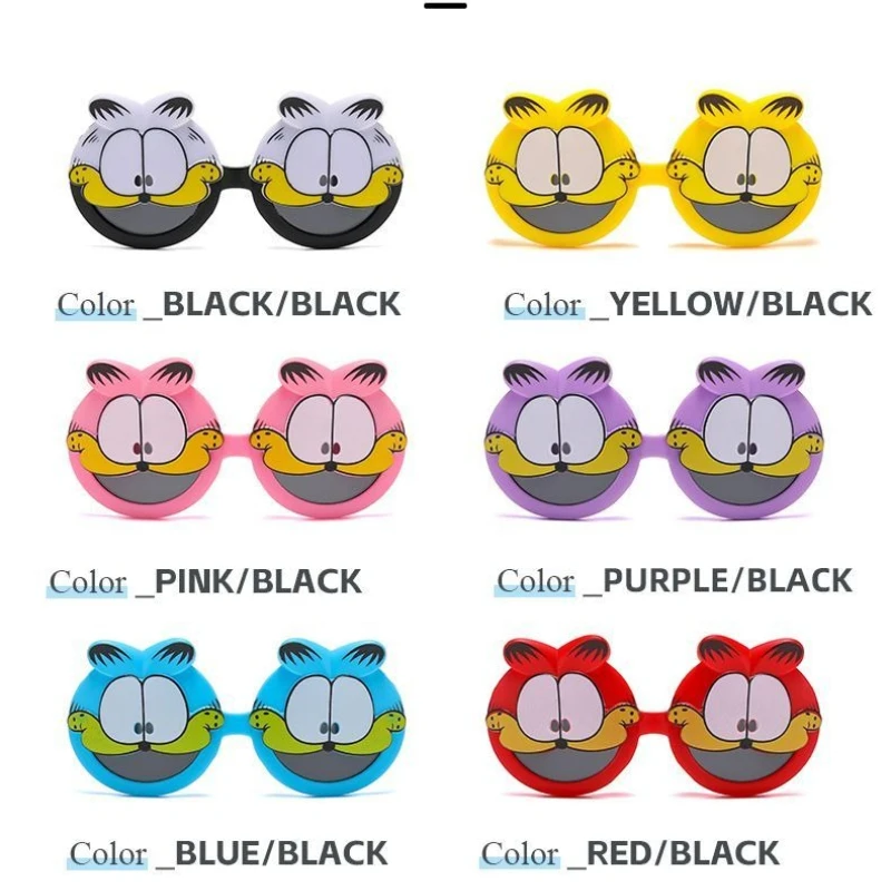 

Garfield cartoon cute student sunglasses kawaii male and female flip sunscreen sunglasses toys anime merchandise wholesale