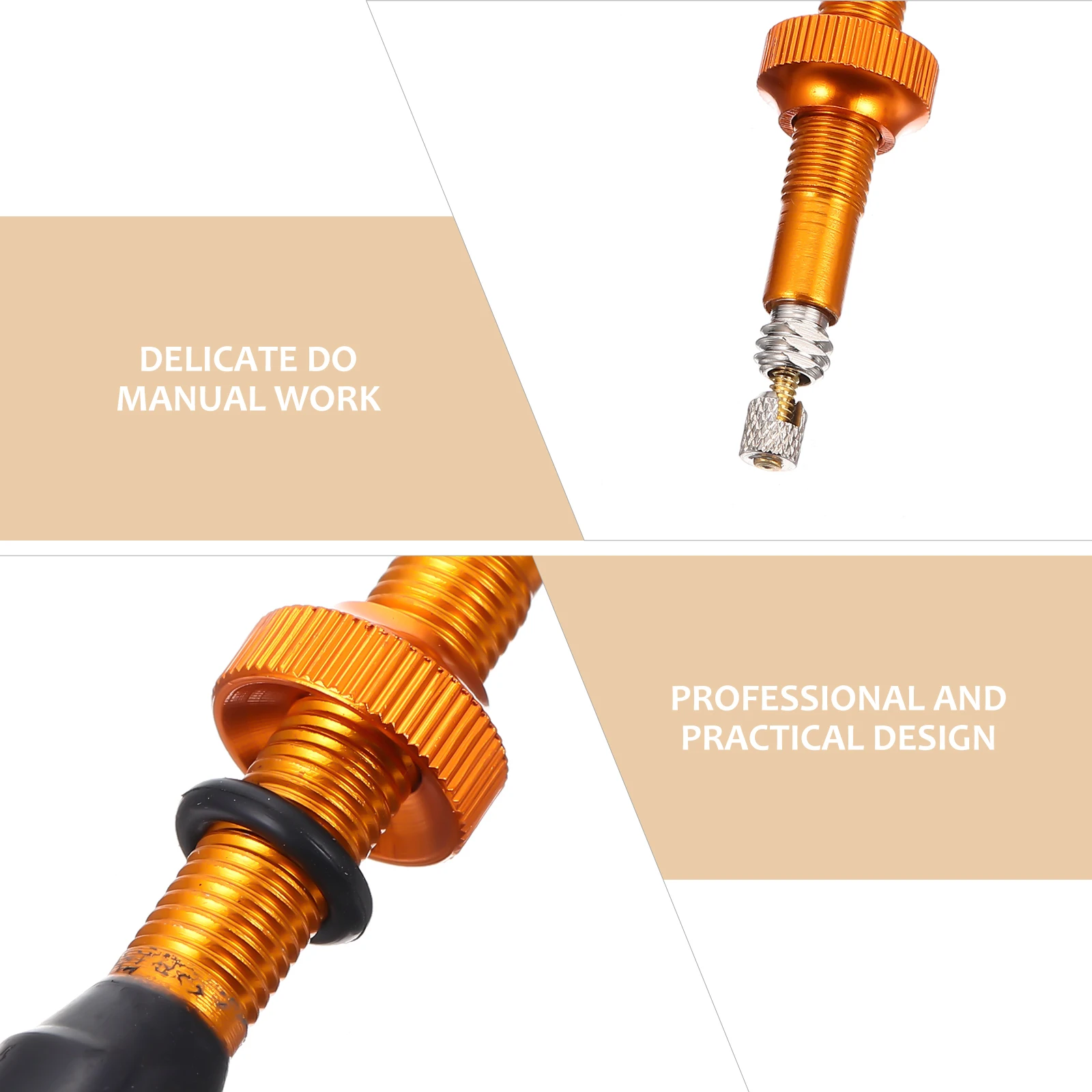 1Pair Metal Tubeless Valves Stems Durable Lightweight Aluminum Alloy Copper Bike Tire Valves Nozzle Easy Install Corrosion