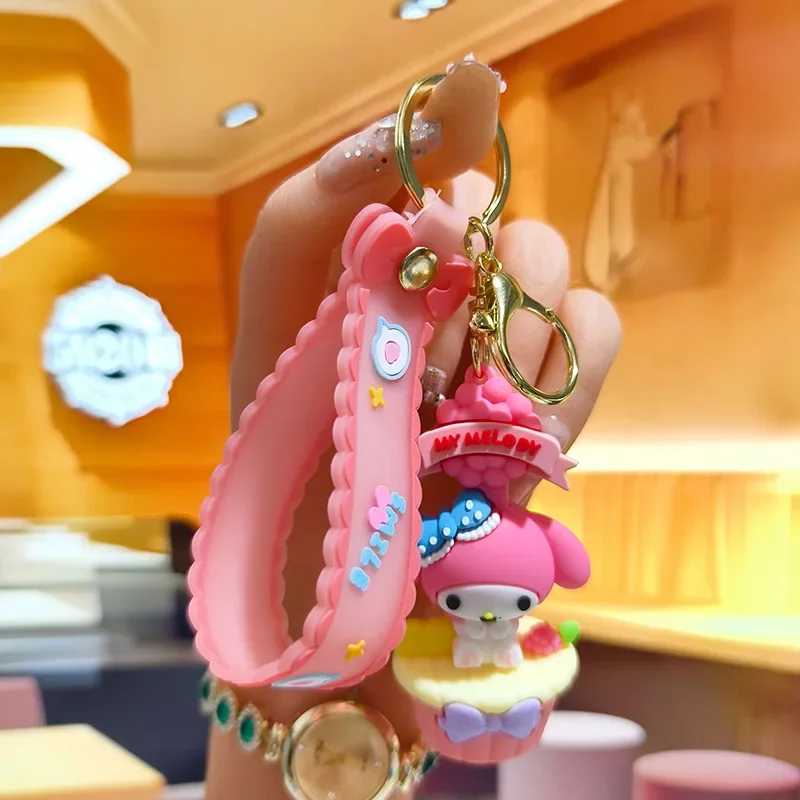 

New Sanrio Kuromi KT Cat Keychain Cute Bag Pendant Gift Car Keychain Small Gift Children's Toy