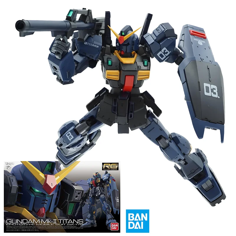 

BANDAI Original RG GUNDAM MK-Ⅱ TITANS PROTOTYPE MOBILE SUIT RX-178 Action Figure Assembly Model Toys Collectible Model Ornaments