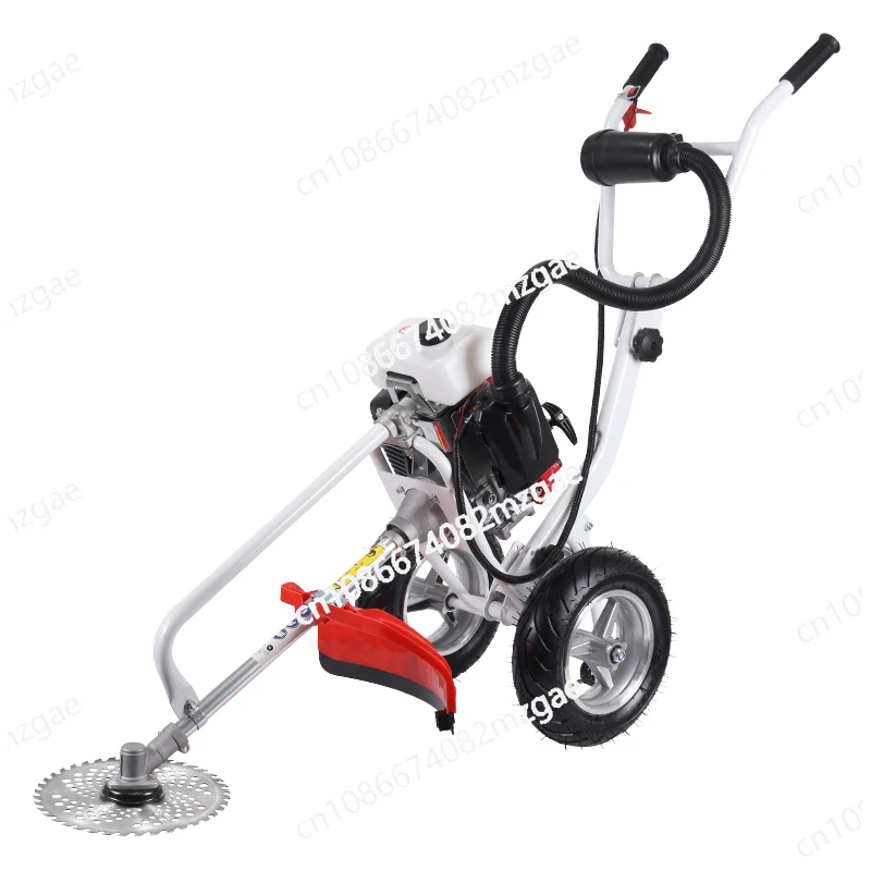 Lawn Mower, Hand Push Lawn Mower, Small Agricultural Gasoline Lawn Mower, Multi Functional Farmland Grinder