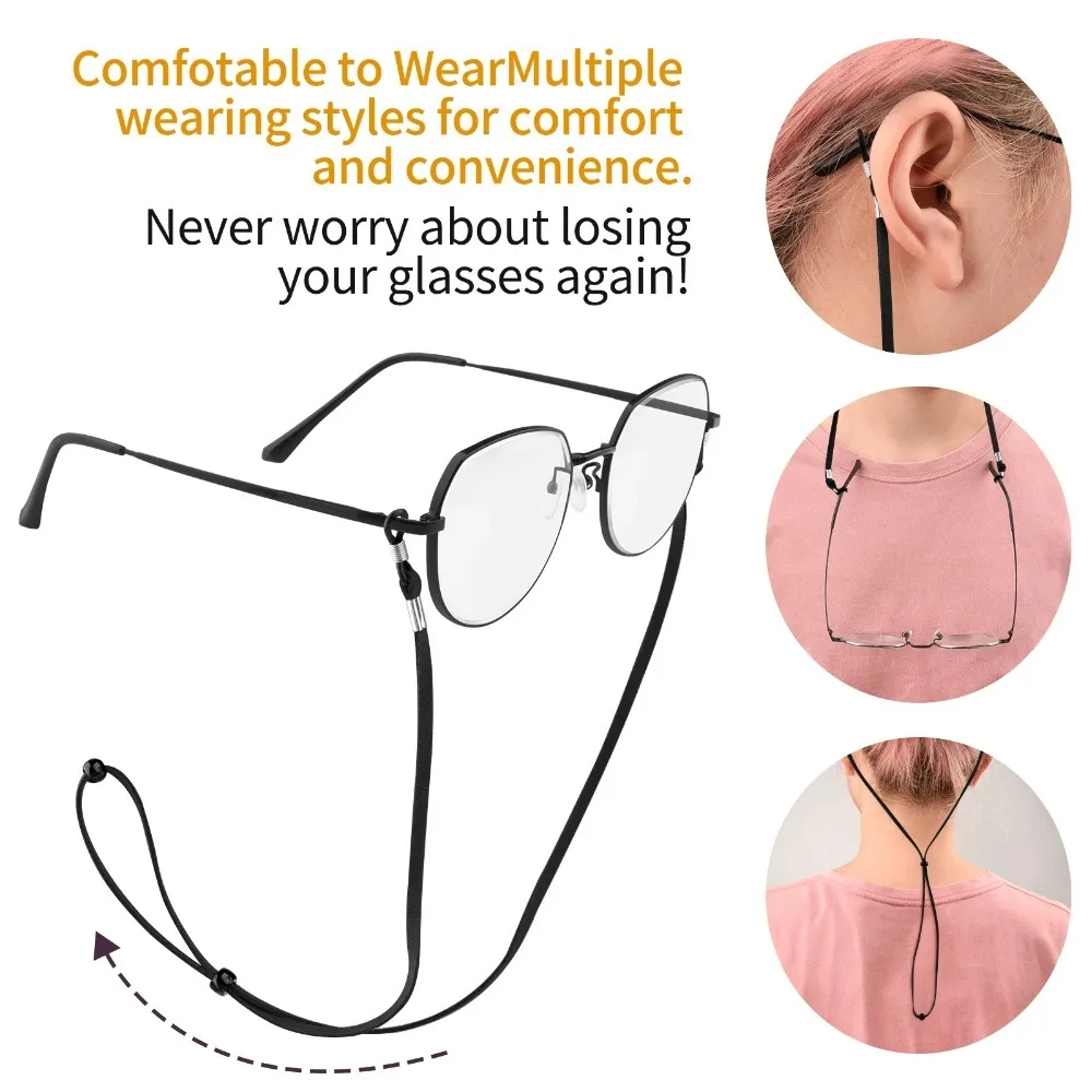 Unisex Solid Color Anti-Lost Eyeglass Lanyard with Adjustable Suede Cloth Rope Anti-Slip Glasses Strap for Men And Women image 6