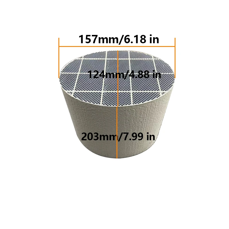 SiC DPF157*124*203MM Oval Diesel silicon Carbide DPF Silicon Carbide DPF Universal Diesel Particulate Filter