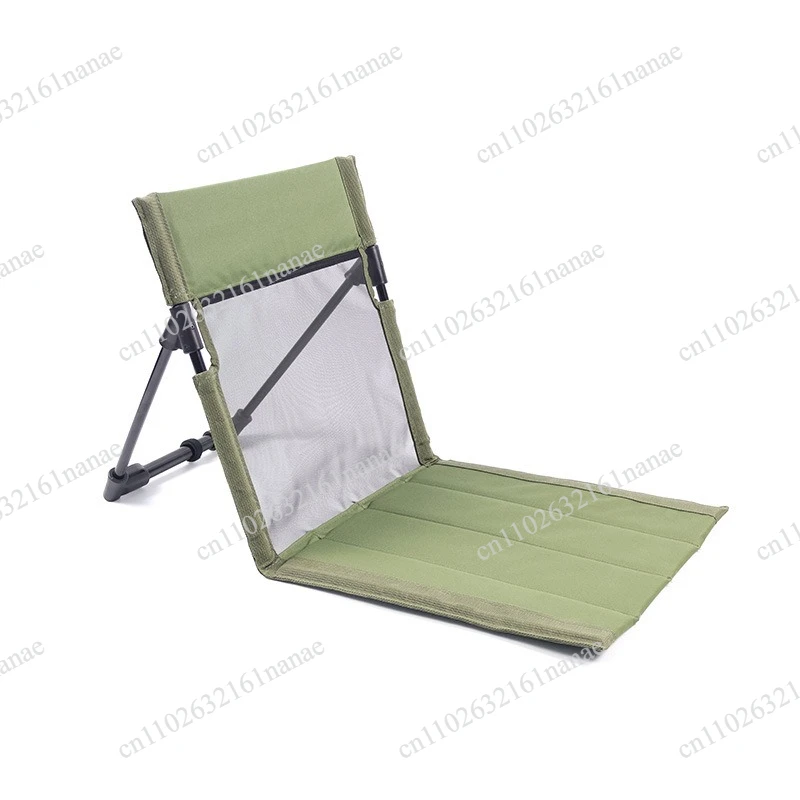 Outdoor camping backrest cushion simple beach chair portable lawn chair multi-functional foldable durable leisure chair