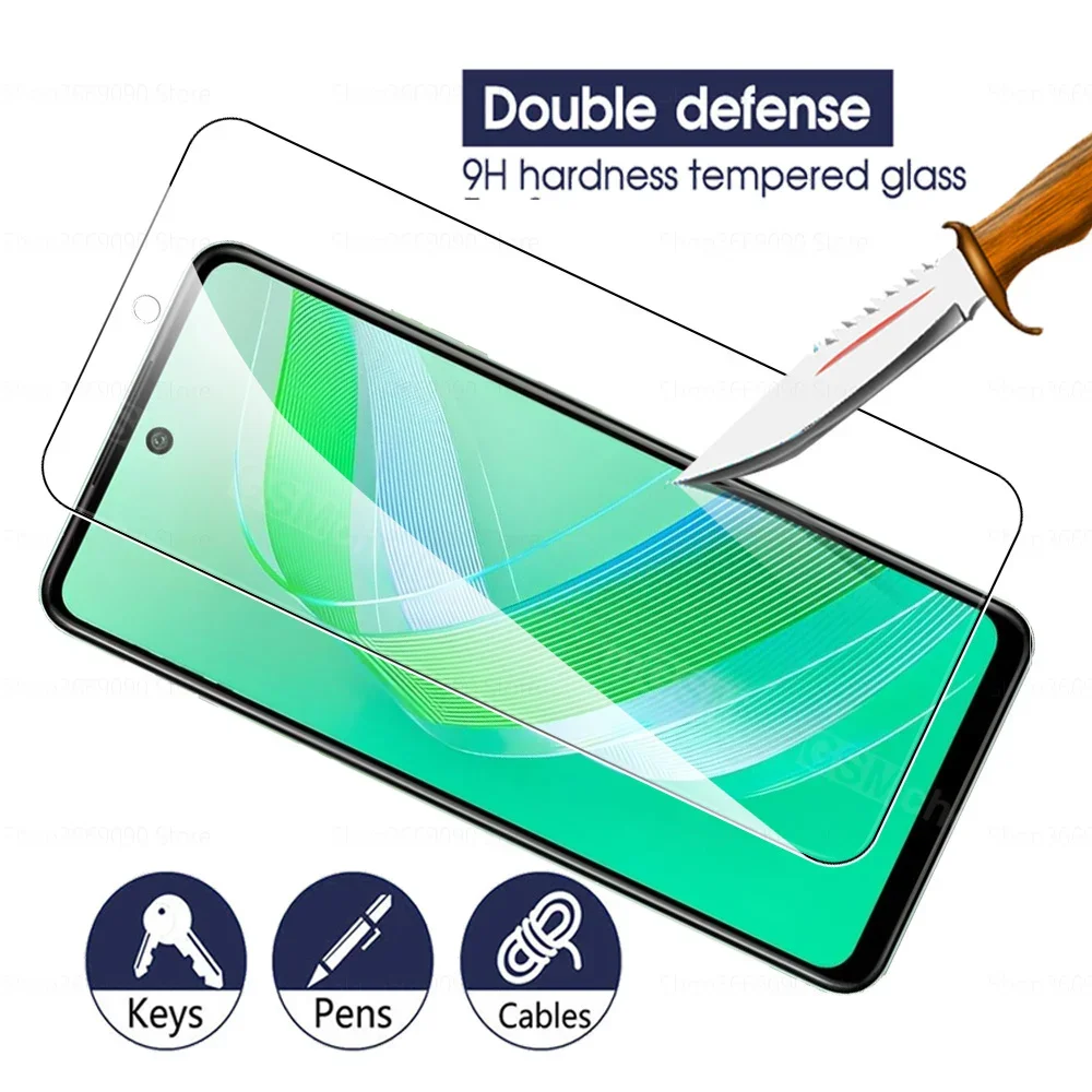 حافظة زجاجية واقية 6In1 مقسى لهاتف انفينيكس سمارت 8 Smart8 X6525 4G واقي كاميرا الشاشة #2