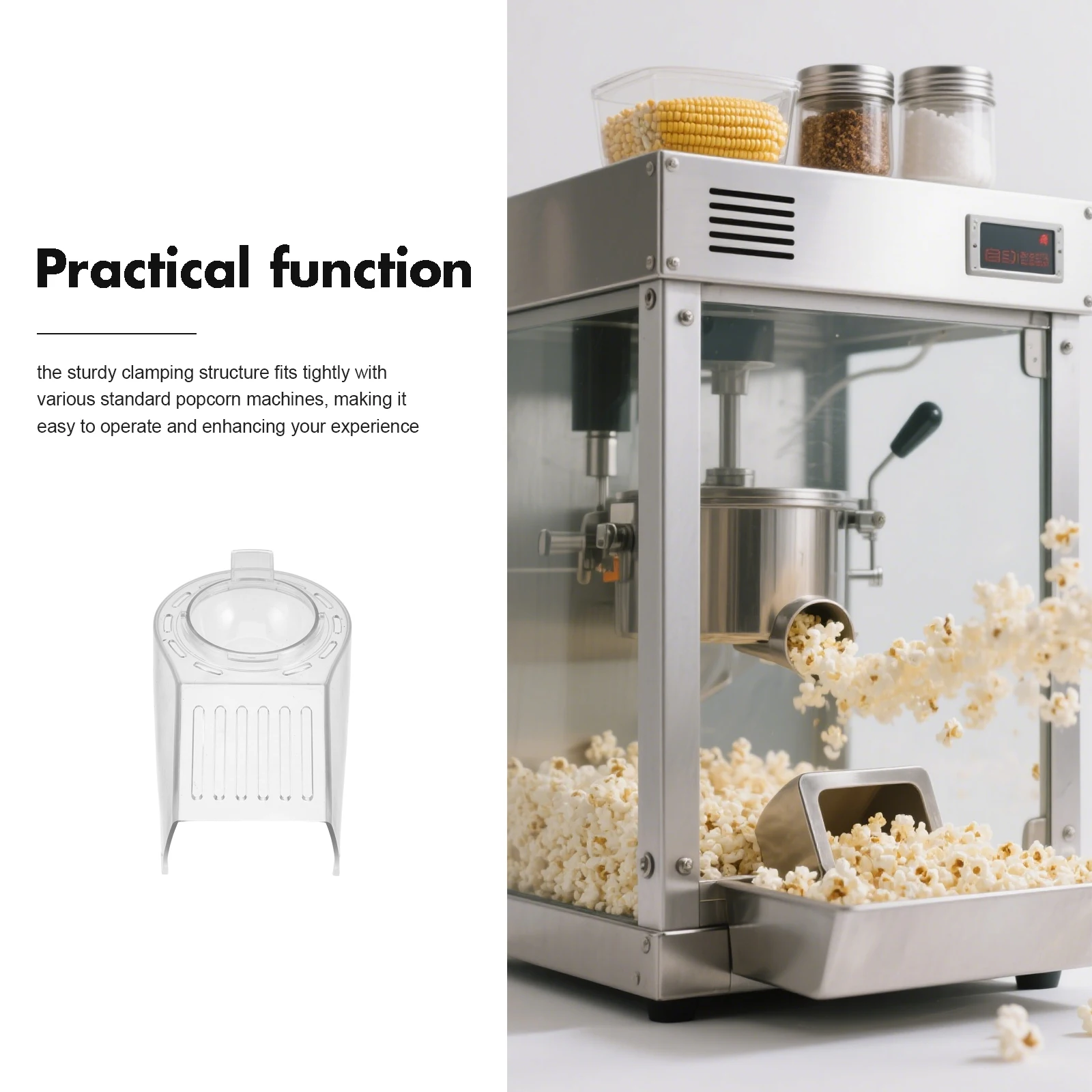 

Replacement Popcorn Machine Cover: Transparent Hot Air Popcorn Maker Maker Supplies Lid - Acrylic Cover Prevents Spillage