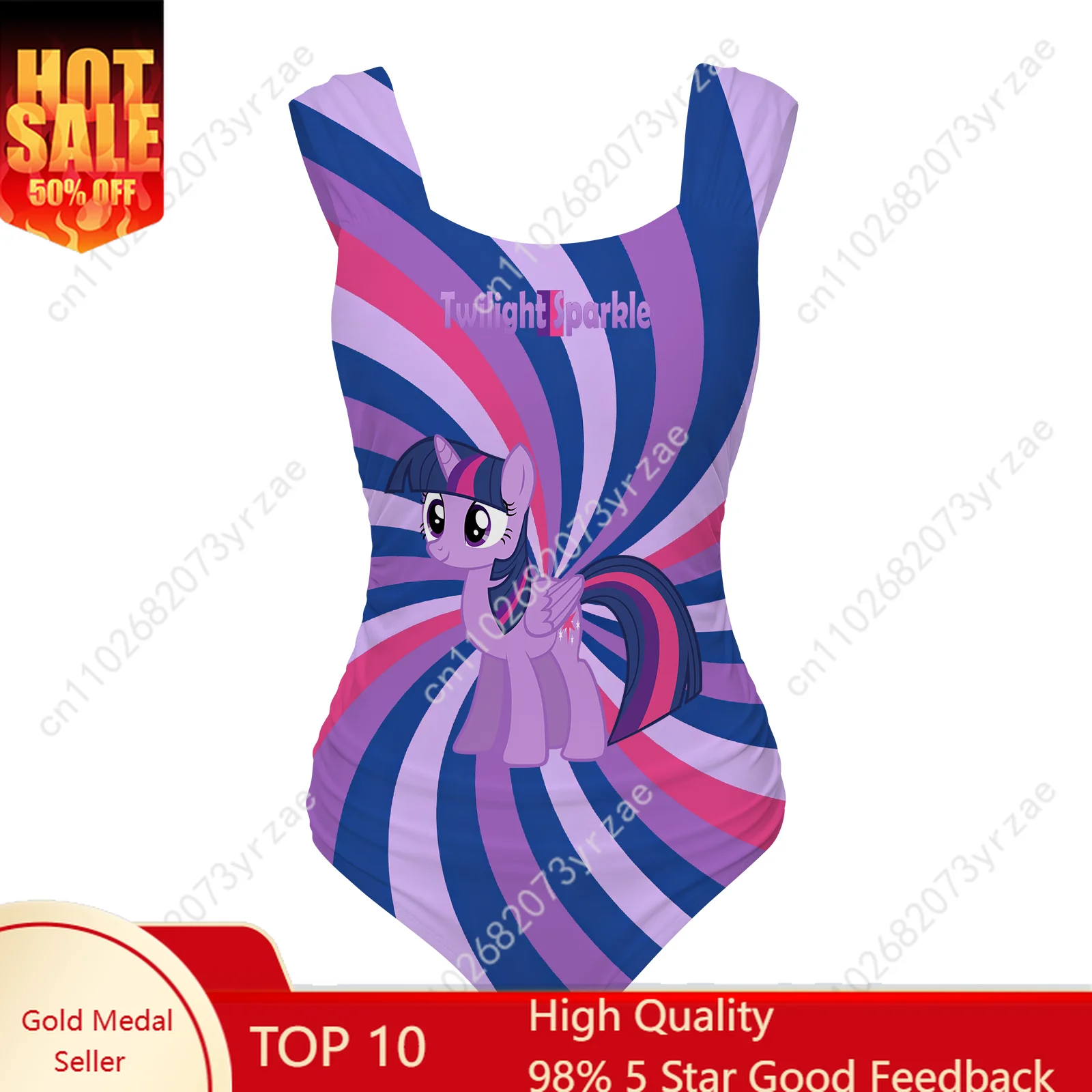 

Twilight Sparkle One Piece Swimsuits Womens Wide Strap Bathing Suit My Little Pony Friendship Is Magic Bikini Custom Swimsuit