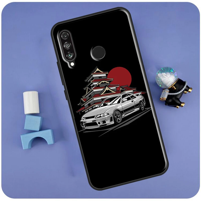 JDM Skyline Car For Huawei Nova Y70 Y60 Y90 Y61 Y91 Nova 9 10 SE 11 Pro 5T 11i 8i 3i P20 P30 P40 Lite Case