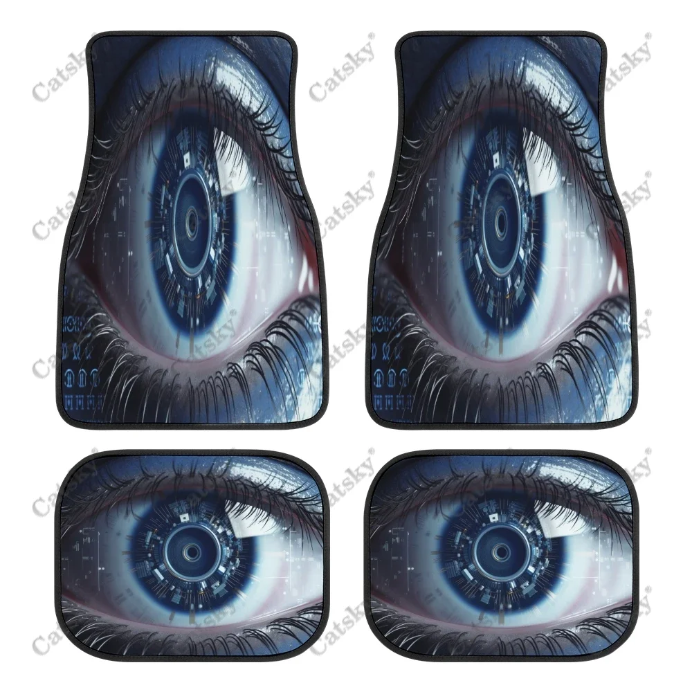 

Abstract Fantasy Eyes Auto Floor Mats Carpet, Customized Car Floor Mats All Weather Automotive Floor Pad for Stylish