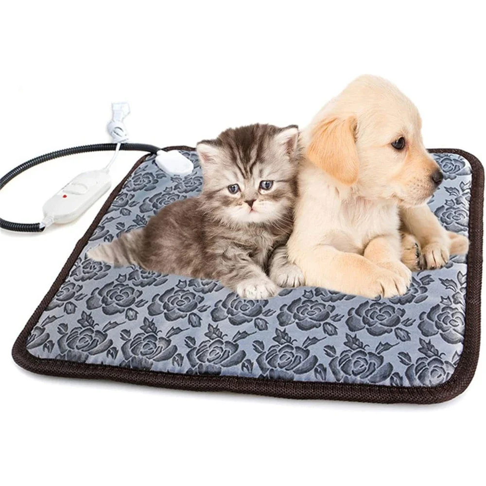 Pet Electric Blanket Winter Warming Pad Cat Dog Heated Nest Waterproof Warmer Power-Off Protection Bite-Resistant Mat Bed