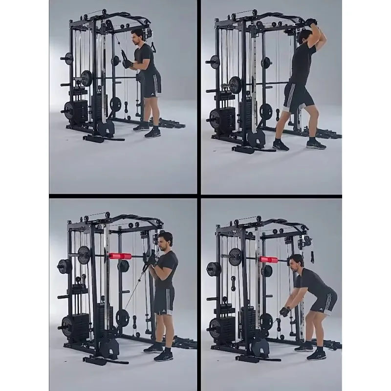 YTYIN Wholesale Smith Machine Multi Functional Gym System Heavy Duty Squat Rack Bench Press All In One Commercial Gym Equipment