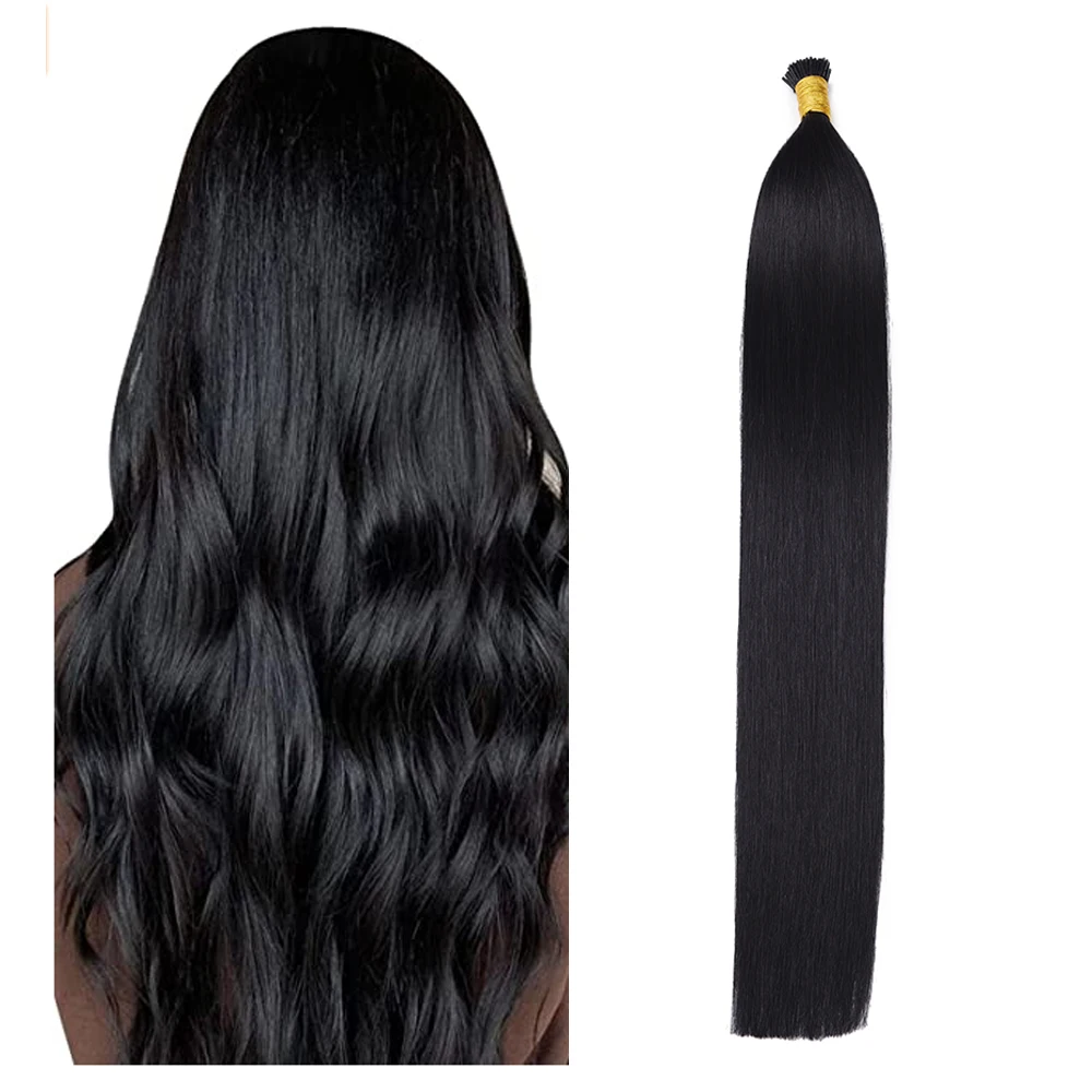 Wholesale Straight Stick I Tip Hair Extensions Real Human Hair Double Drawn 1g/pc 100g Pre Bonded Hair Extensions