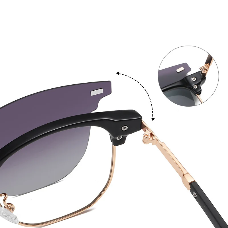 Kandrea Nieuwe Mode Optische Bijziendheid Magnetische Gepolariseerde Zonnebril Merk Designer Mannen Vrouwen Dual-Purpose Clip-On Bril Cg3202