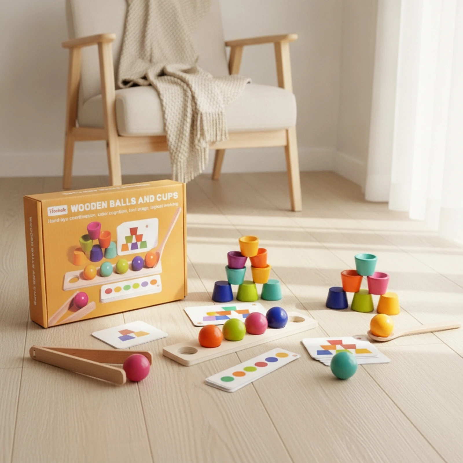 色分けおもちゃ-子供向け色分けボード-木製おもちゃ-ピンセット付き-細かい運動能力を養う教育玩具-幼児、幼稚園向け