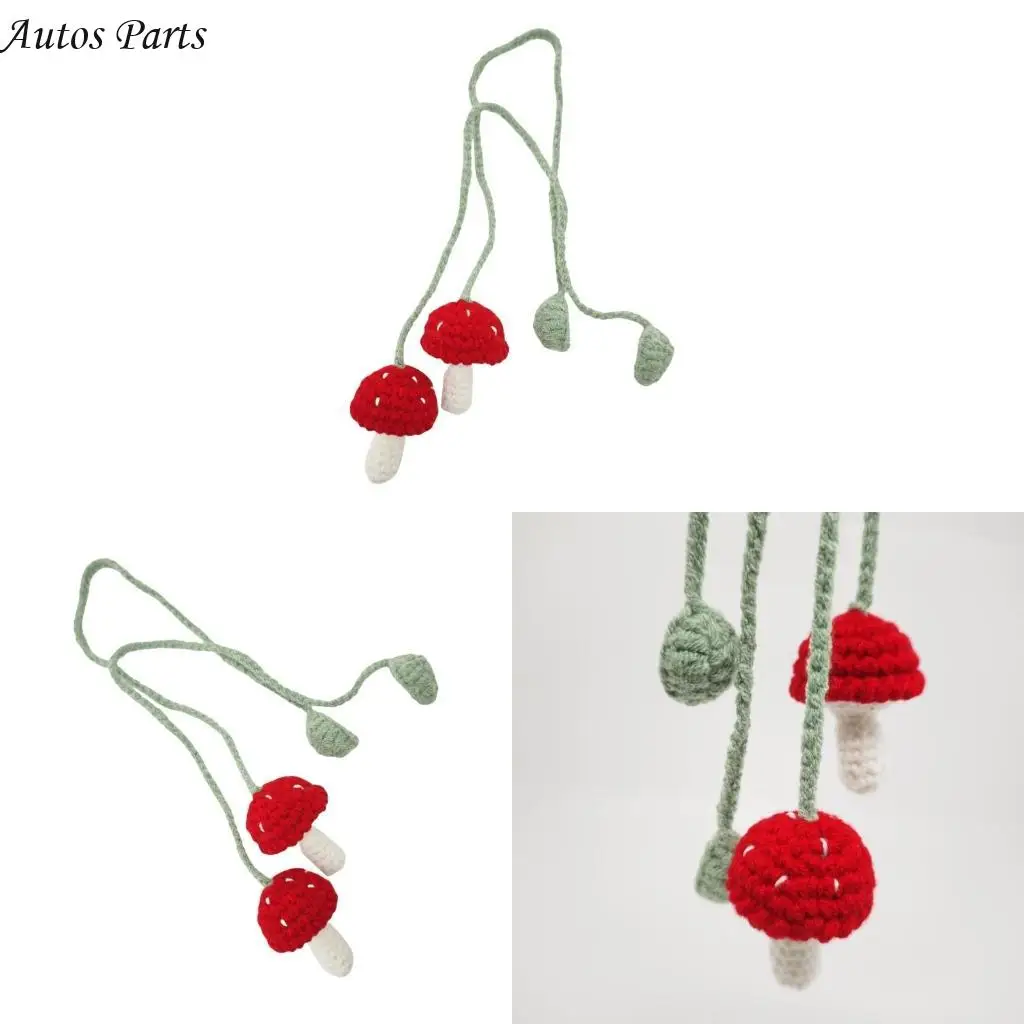 

57BA Inspired Crochet Car Mirror Accessories Car Hanging Decorations 2pcs