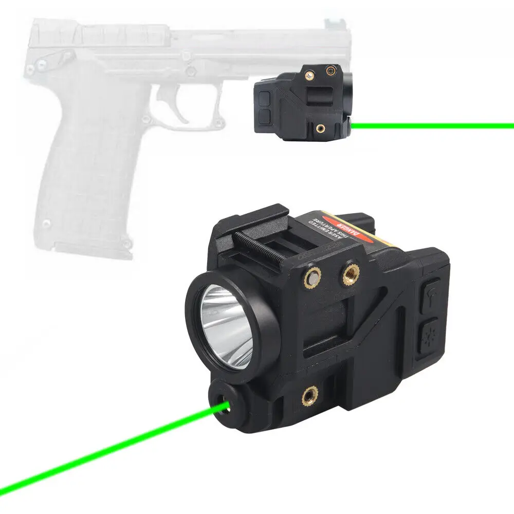 Rechargeable Laser Sight Flashlight, Glock 17, 19, Taurus G2C, G3C, Green, Blue