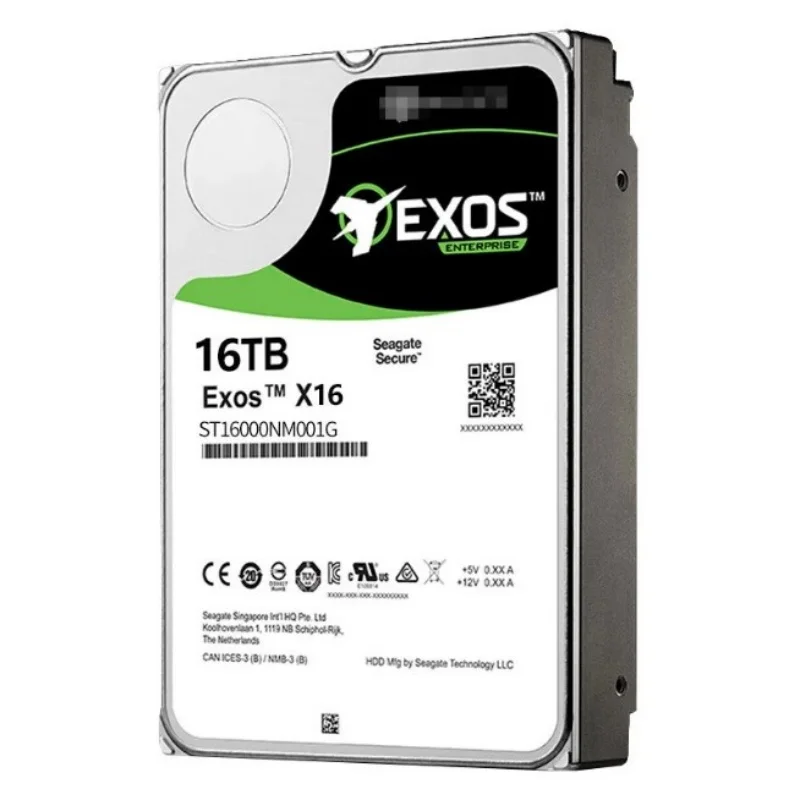 16 ТБ HDD SATA3.0, 7200 об/мин, 256 МБ кэш-памяти SATA III, 3,5-дюймовый жесткий диск для мониторинга настольного сервера ST16000NM001G HHD для