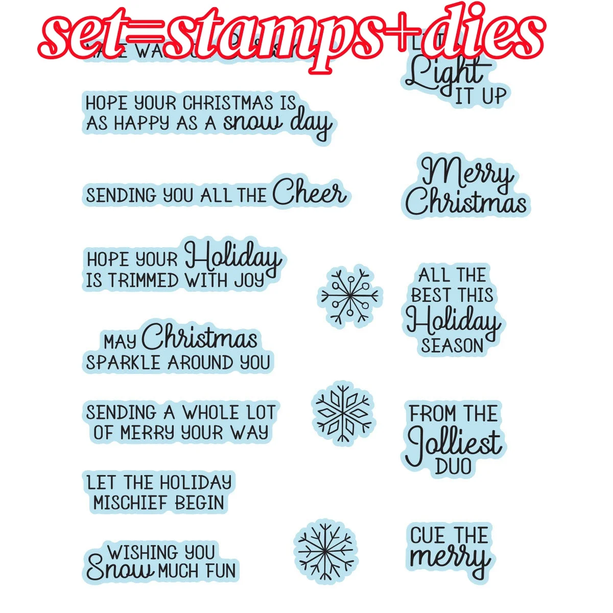 

Cue the Merry Metal Cutting Dies Clear Stamps Stencil Hot Foil For DIY Scrapbook Craft Decoration Embossing Template 2026 July