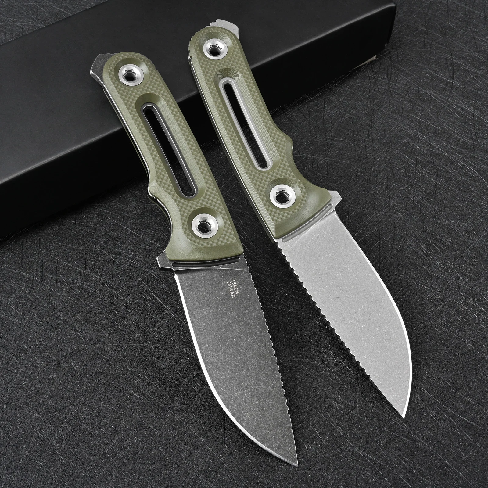 154CM Steel Hunting Fixed Blade Knife Tactical G10 Handle Knife Outdoor Self Defense Tools EDC