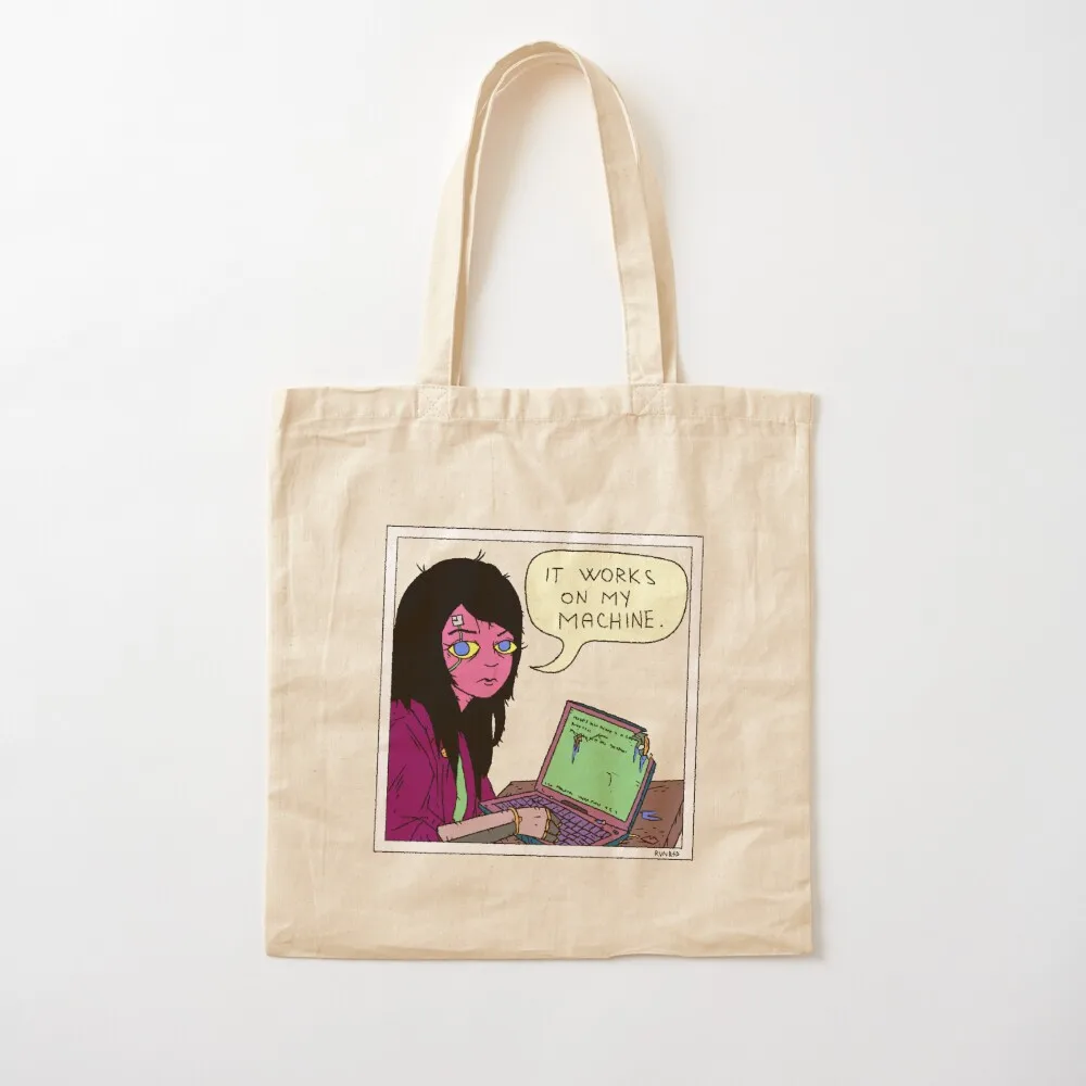 it works on my machine, unix_surrealism Tote Bag Canvas bag Large bags for women tote bag canvas