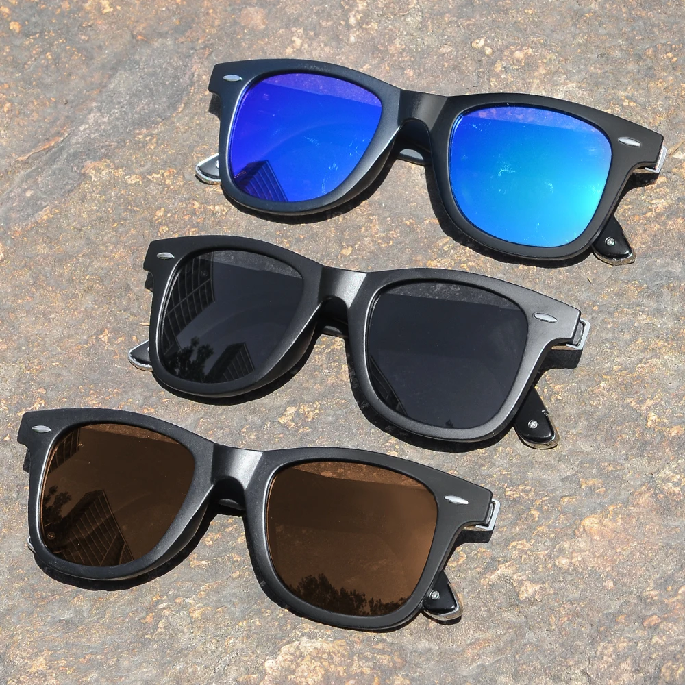 AOFLY Classic Retro Square Sunglasses Men Metal Rivet Design Unisex for Driving Fishing Vintage UV400 Durable Fashion Women