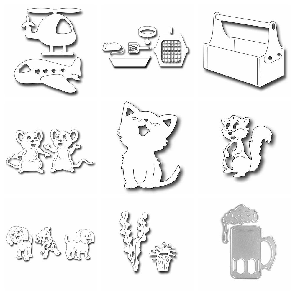 Meer Pflanzen schneiden stirbt Kitty Zubehör Metall Stanz ungen Messer form für DIY Scrap booking Album Karte Herstellung Dekoration Papier Craf