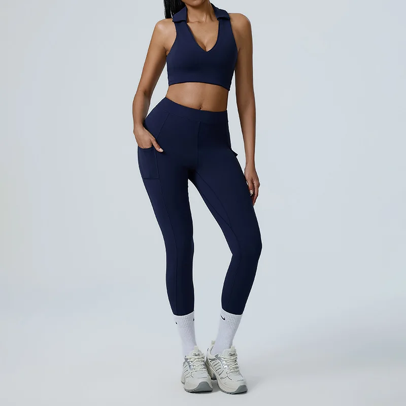 Sexy Crisscross Back Sports Bra & High-Waisted Quick-Dry Yoga Pants Set Butt-Lifting Gym Leggings with Breathable Fabric Workout