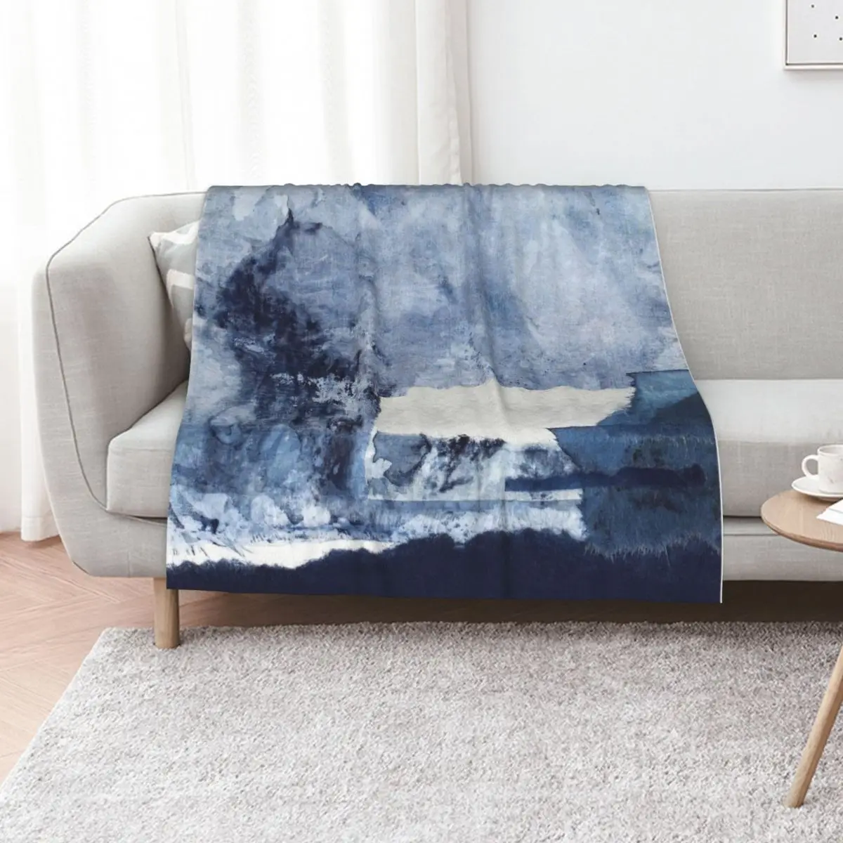 navy blue abstract Throw Blanket valentine gift ideas Soft Beds Luxury St Personalized Gift for babies Picnic Blankets