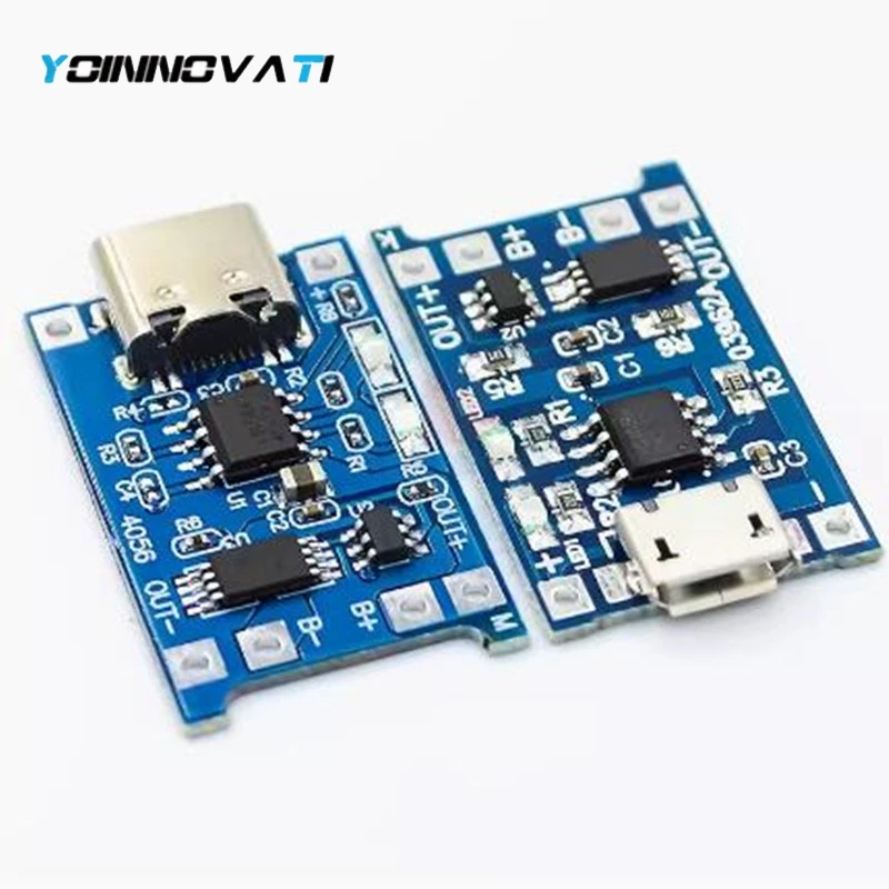 1-20PCS Type-c/Micro/Mini/USB 5V 1A 18650 TP4056 Lithium Battery Charger Module Charging Board With Protection Dual Functions
