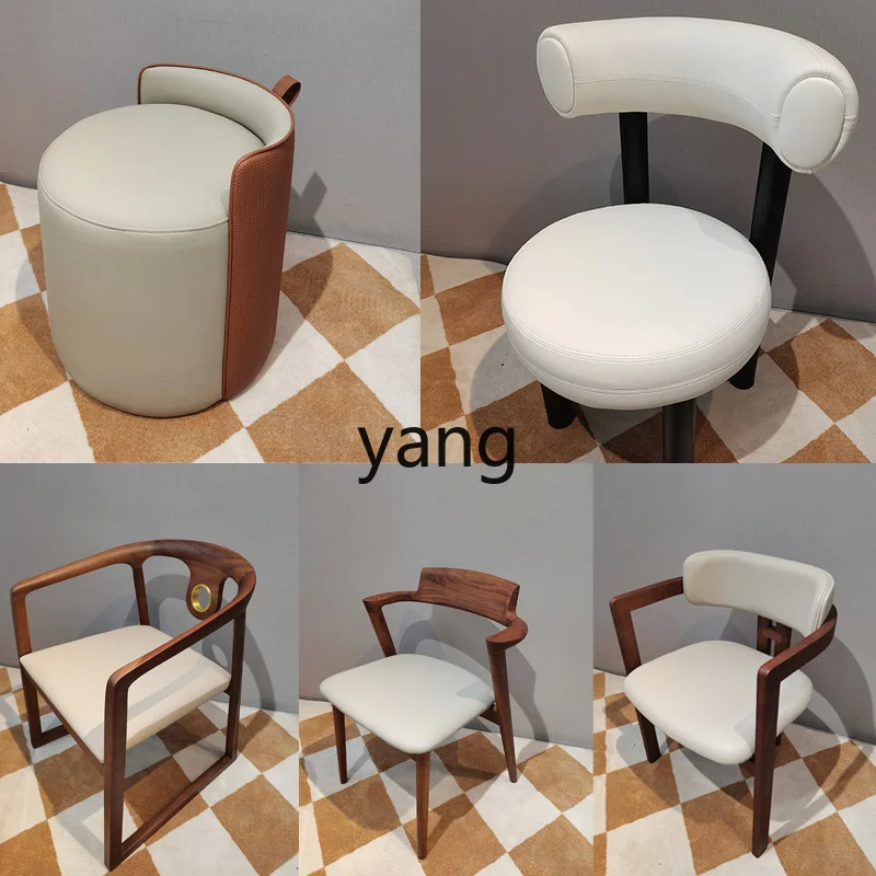 LH solid wood home back chair new Chinese chair light luxury armchair simple modern tea