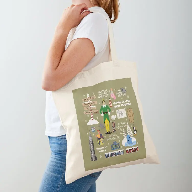 

Buddy the Elf collage\t Tote Bag Reusable bags bags woman 2025 large size bags Cloth