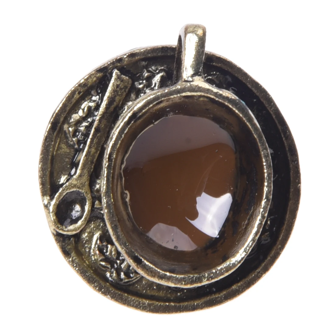 โลหะย้อนยุคกาแฟชาถ้วยแหวนนิ้วปรับแฟชั่น