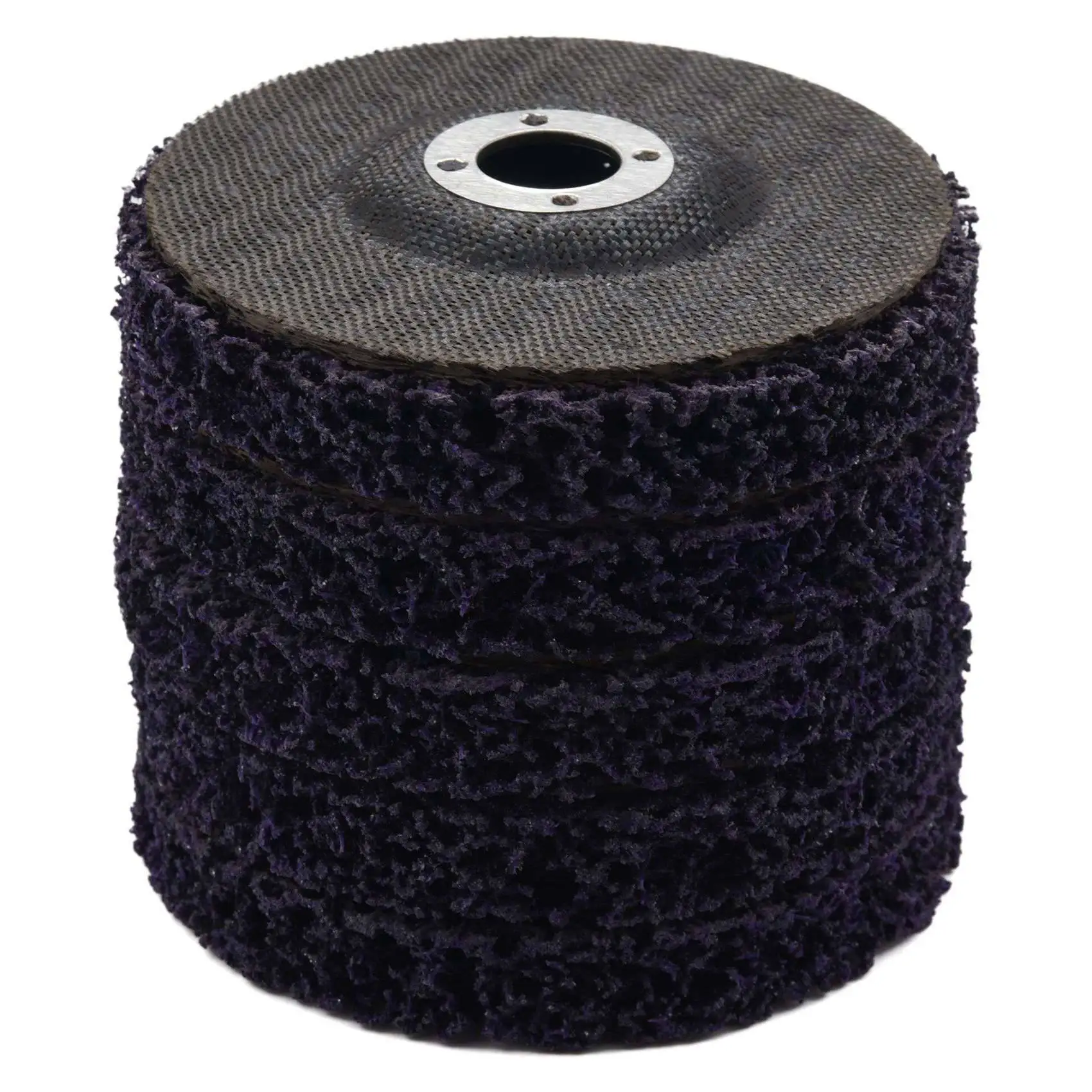 

ABBN-10Pcs Durable Poly Strip Disc Wheel 100X16mm Wood Metal Paint Rust Removal Clean Abrasive Tools For Angle Grinder